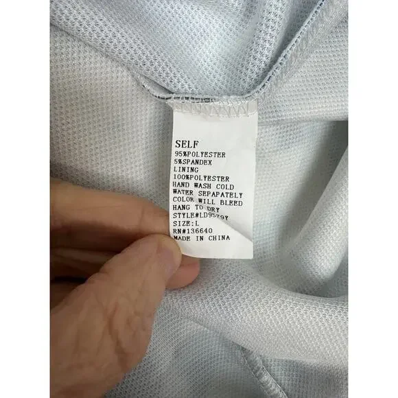 Lulu's Blue Floral Cottagecore Dress V-Neck Sheath Sleeveless Wedding Size Large - Picture 3 of 9